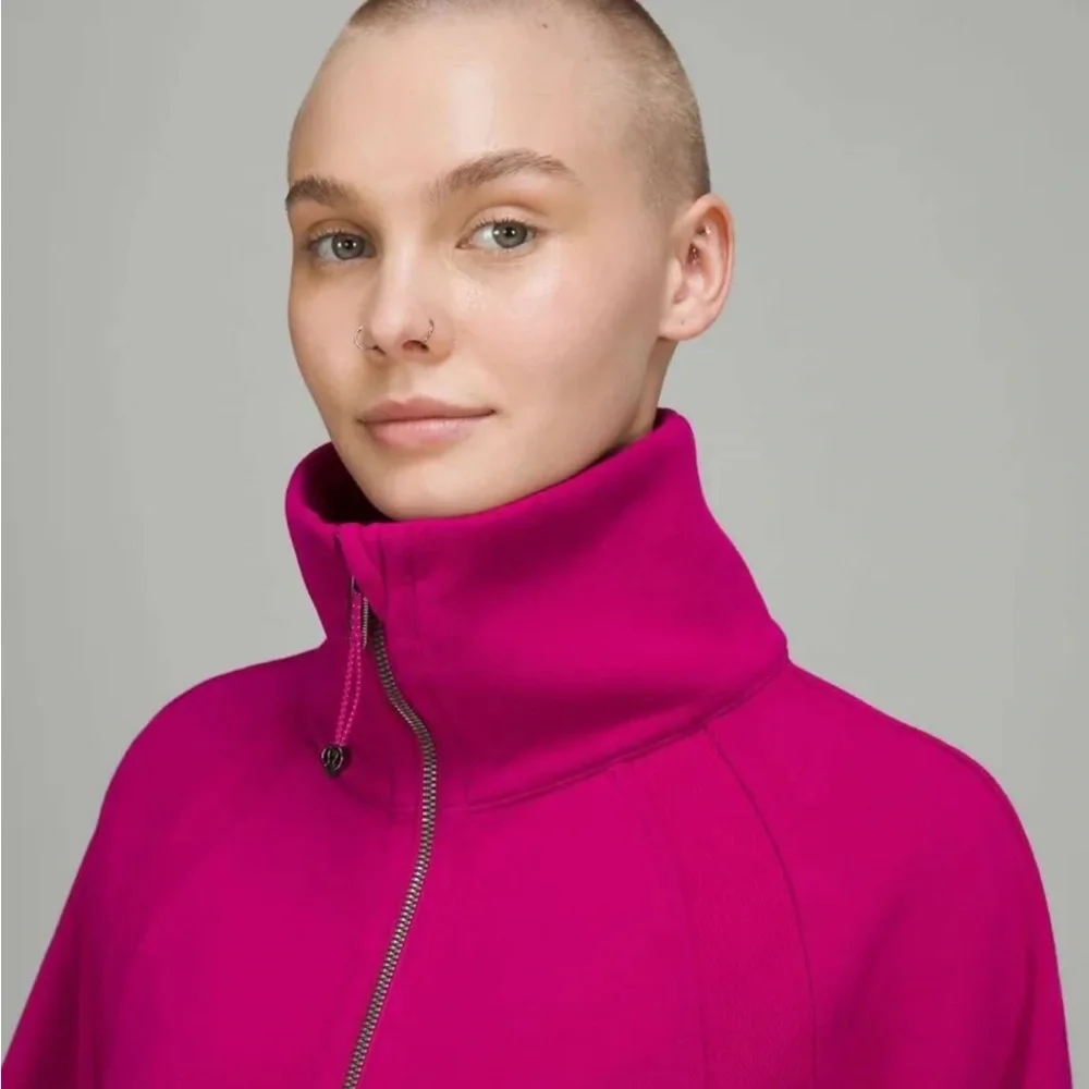 Lululemon Scuba Oversized Funnel-Neck Half Zip in Ripened Raspberry M/L - Picture 2 of 4